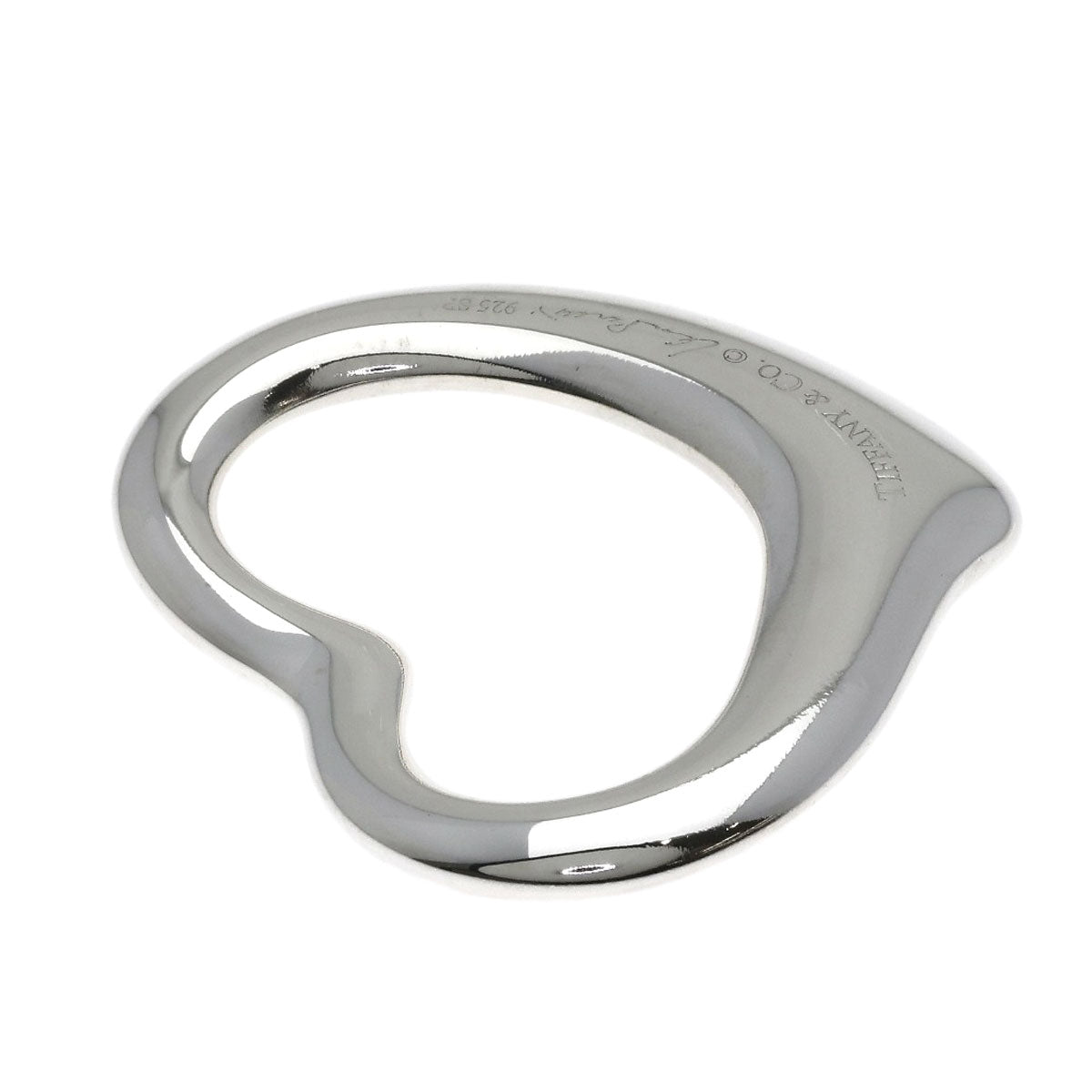 TIFFANY&Co. Open Heart Medium Top Pendant top Silver Ladies [Used]