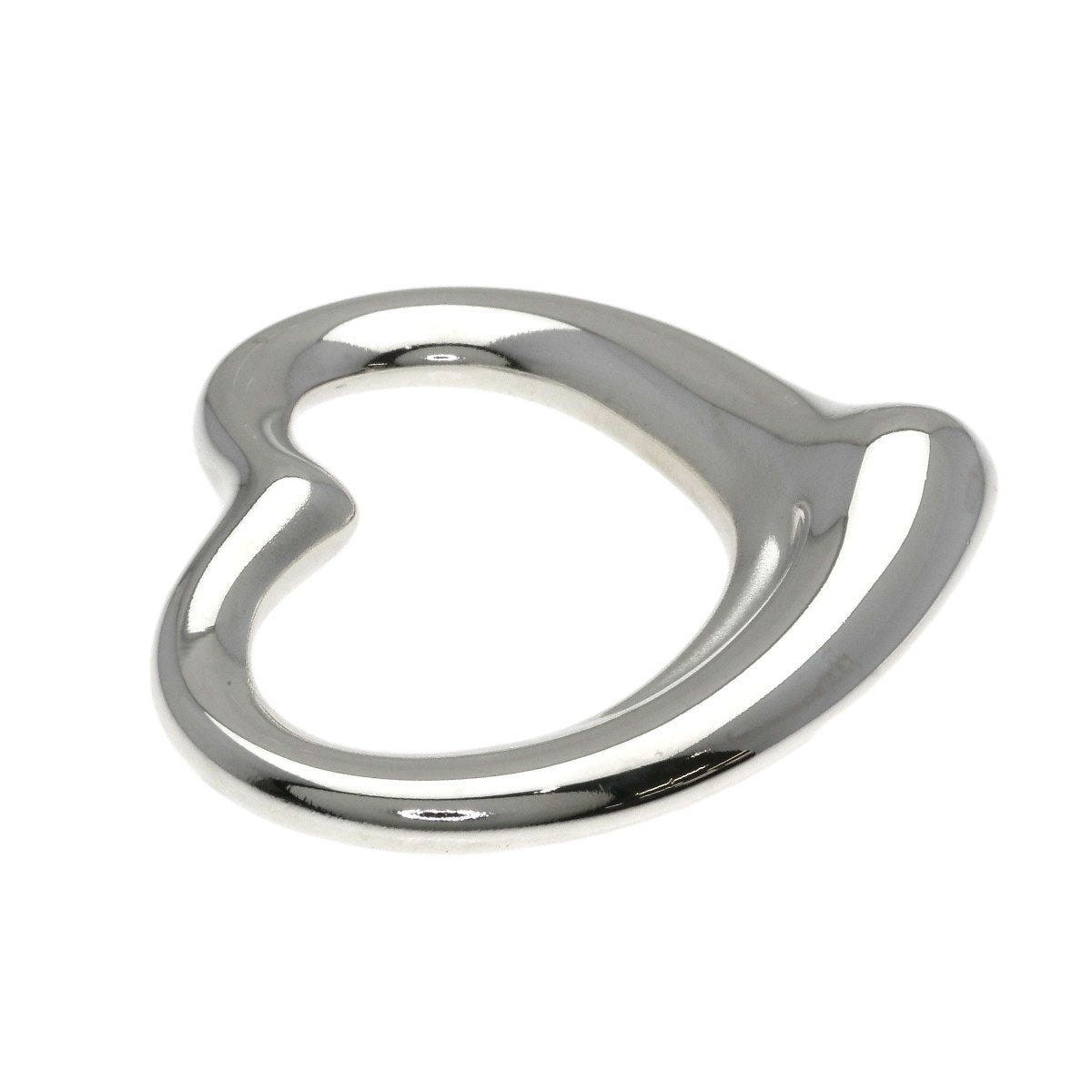 TIFFANY&Co. Open Heart Medium Top Pendant top Silver Ladies [Used]