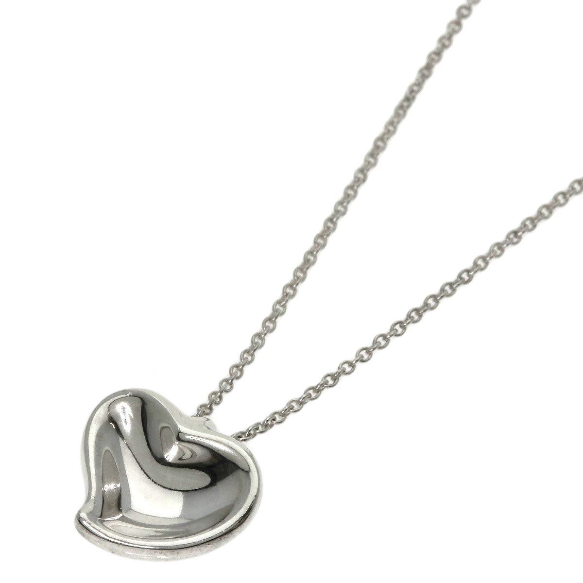 TIFFANY&Co. Full heart Necklace Silver Ladies [Used]