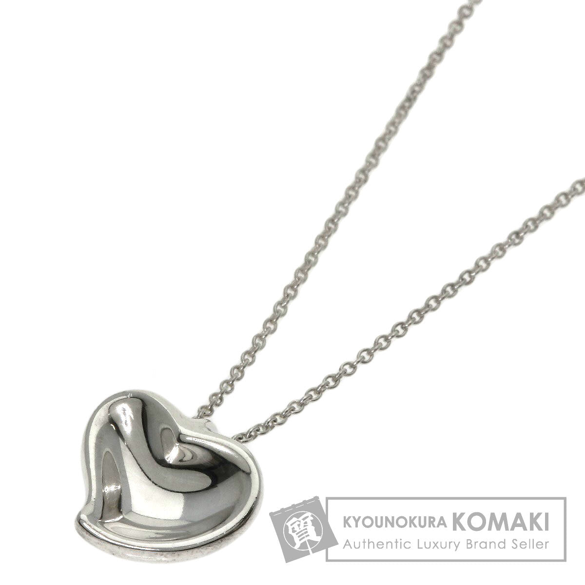 TIFFANY&Co. Full heart Necklace Silver Ladies [Used]