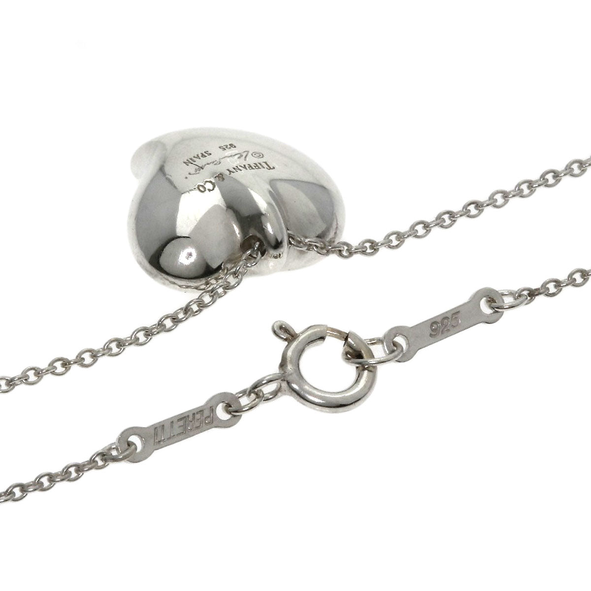 TIFFANY&Co. Full heart Necklace Silver Ladies [Used]