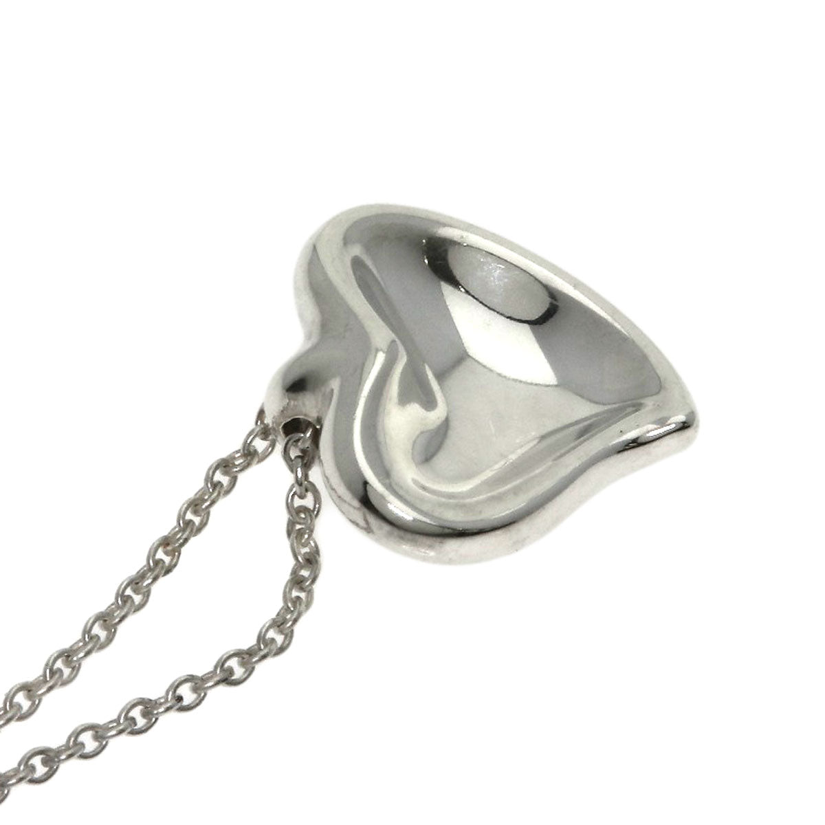 TIFFANY&Co. Full heart Necklace Silver Ladies [Used]