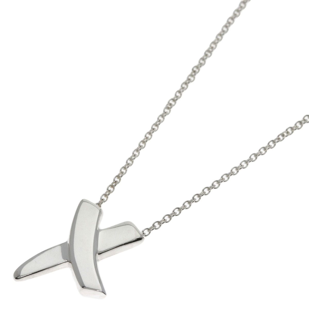 TIFFANY&Co. kiss Necklace Silver Ladies [Used]