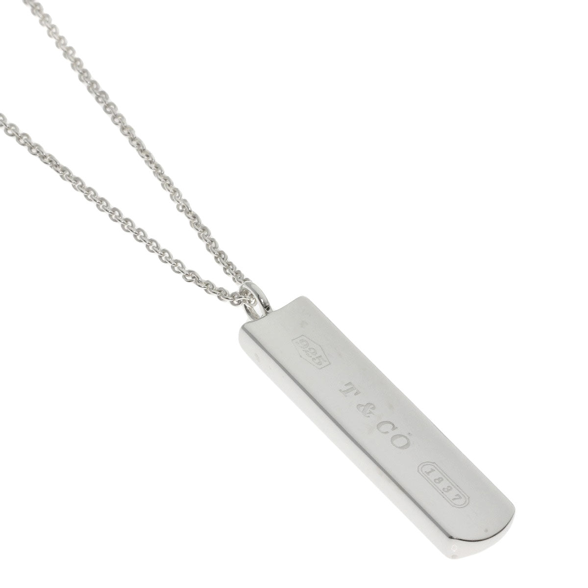 TIFFANY&Co. 1837 bar Necklace Silver Ladies [Used]