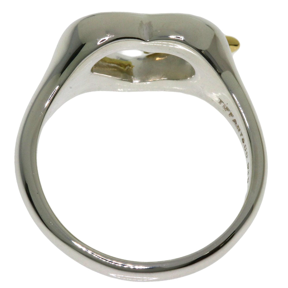 TIFFANY&Co. Heart ribbon Ring Silver 18K Yellow GoldLadies [Used]