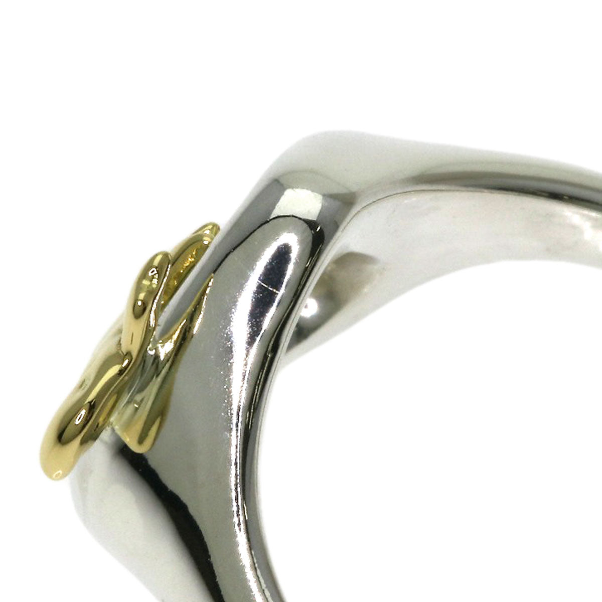 TIFFANY&Co. Heart ribbon Ring Silver 18K Yellow GoldLadies [Used]