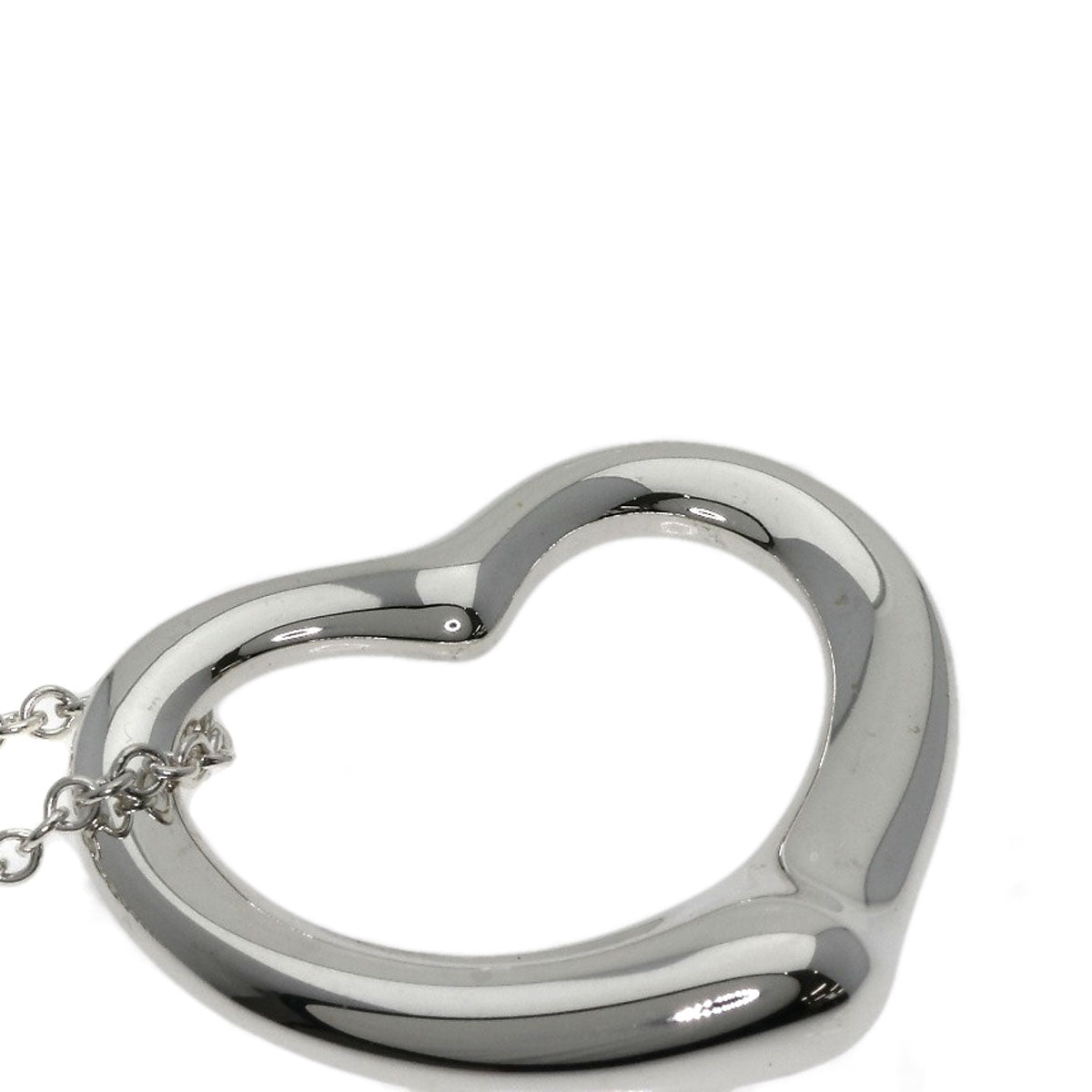 TIFFANY&Co. Open heart Necklace Silver Ladies [Used]