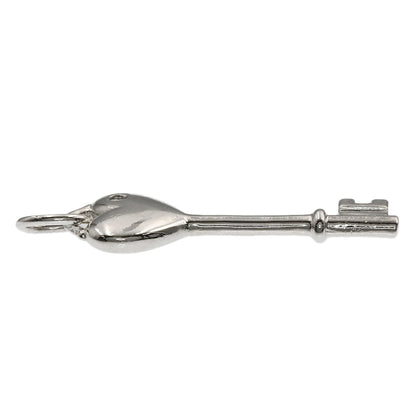 TIFFANY&Co. Heart Key 1P Diamond Pendant top Silver Ladies [Used]
