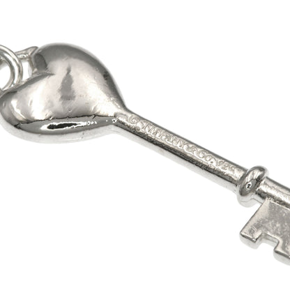 TIFFANY&Co. Heart Key 1P Diamond Pendant top Silver Ladies [Used]