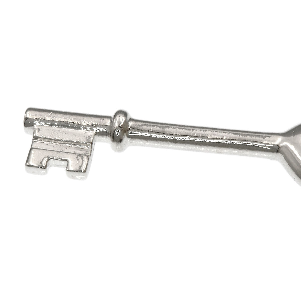 TIFFANY&Co. Heart Key 1P Diamond Pendant top Silver Ladies [Used]