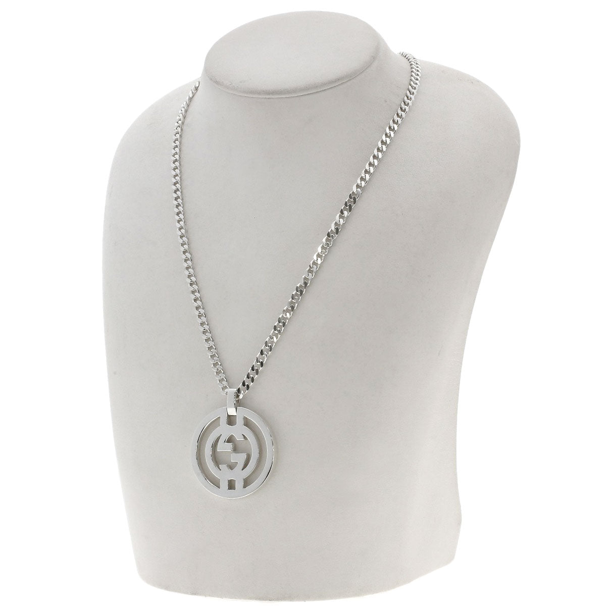 GUCCI Interlocking Necklace Silver Ladies [Used]