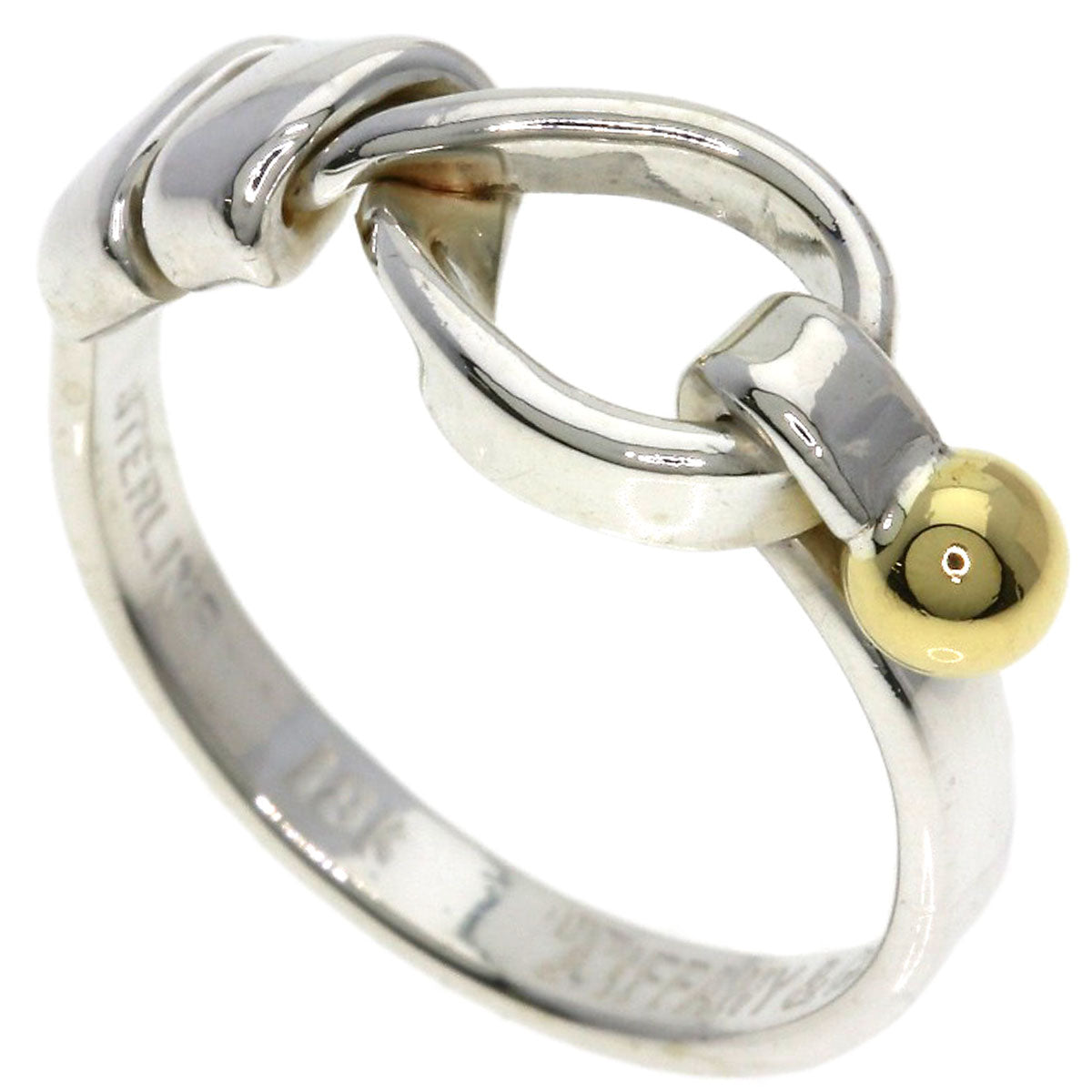 TIFFANY&Co. Flat Wire Ring Silver 18K Yellow GoldLadies [Used]