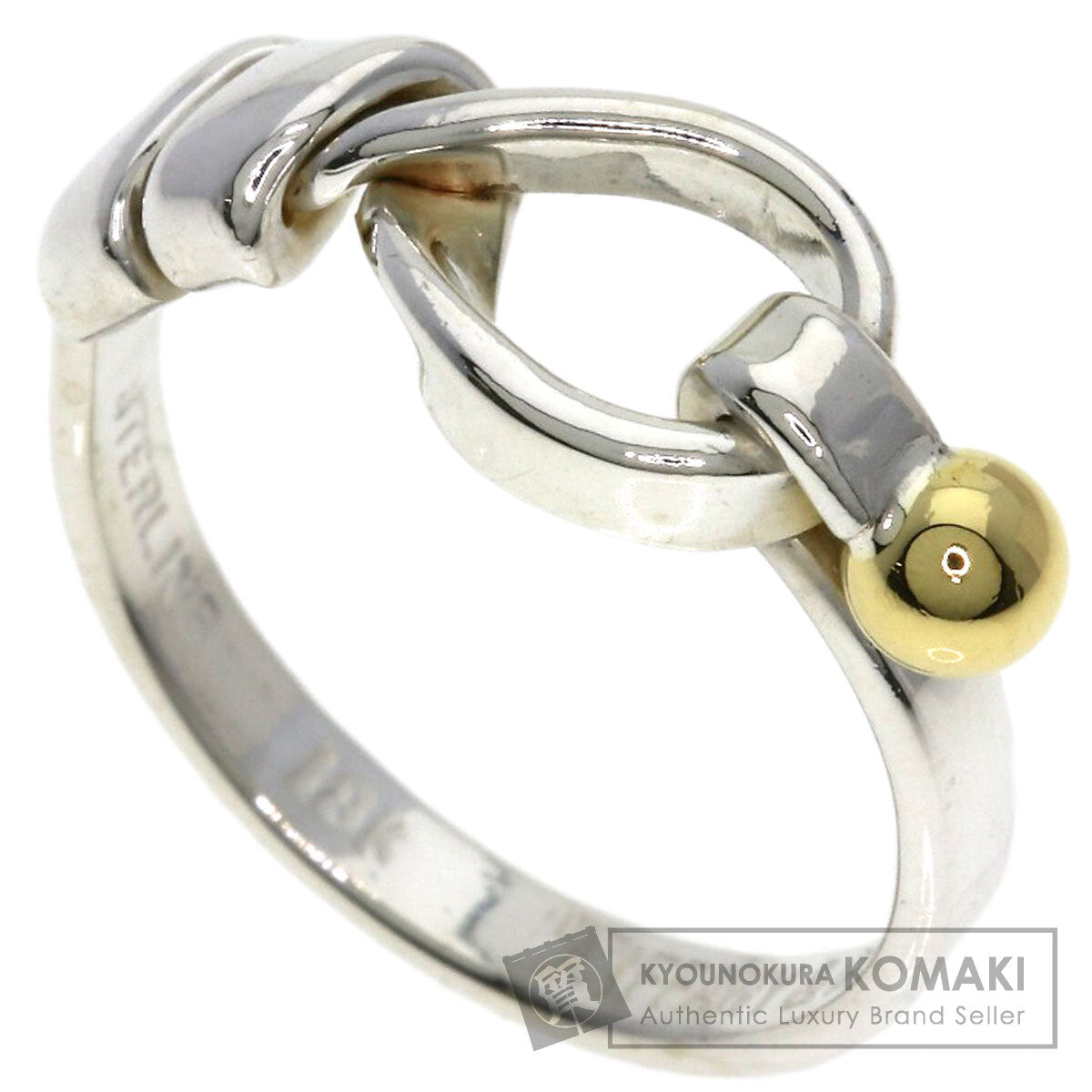 TIFFANY&Co. Flat Wire Ring Silver 18K Yellow GoldLadies [Used]
