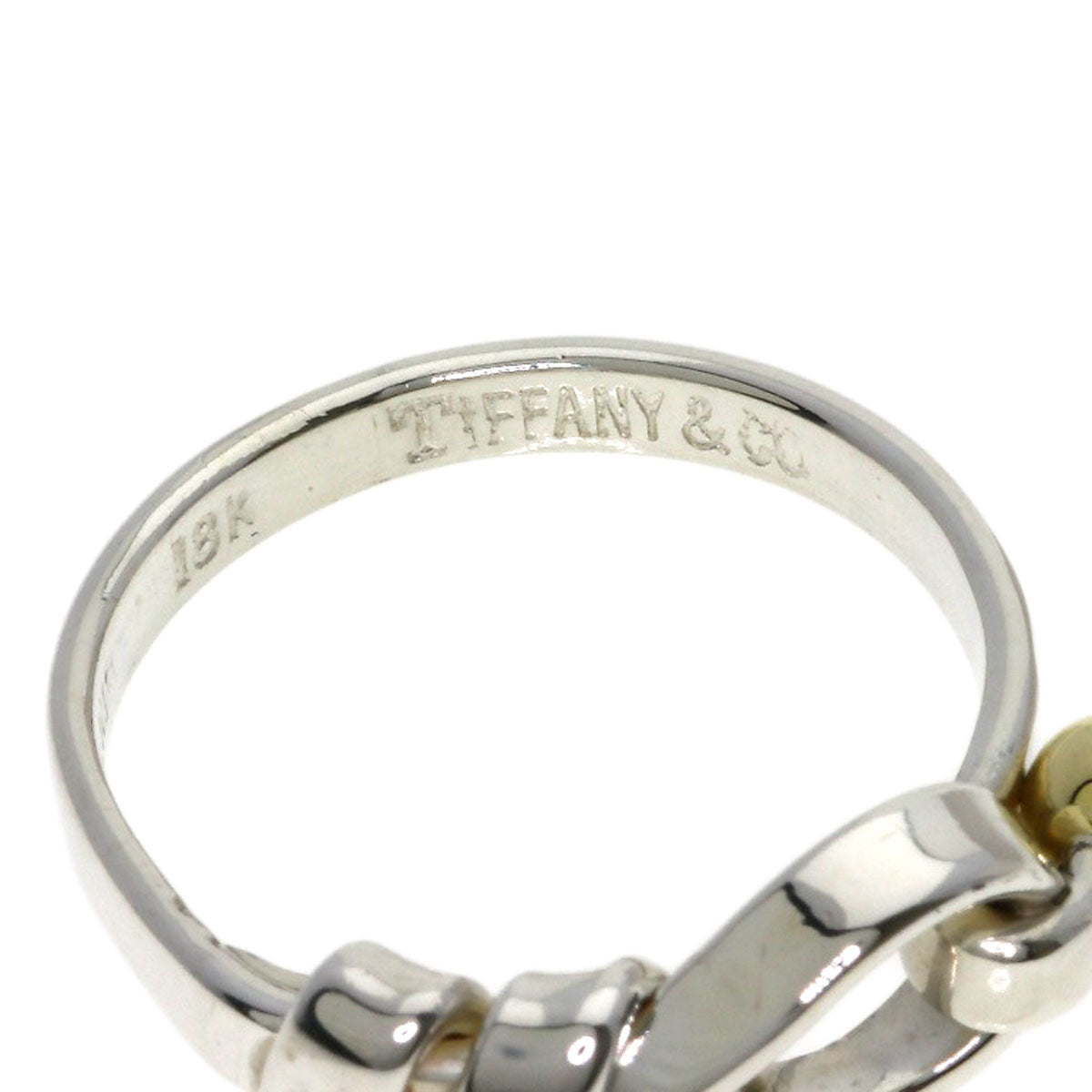 TIFFANY&Co. Flat Wire Ring Silver 18K Yellow GoldLadies [Used]