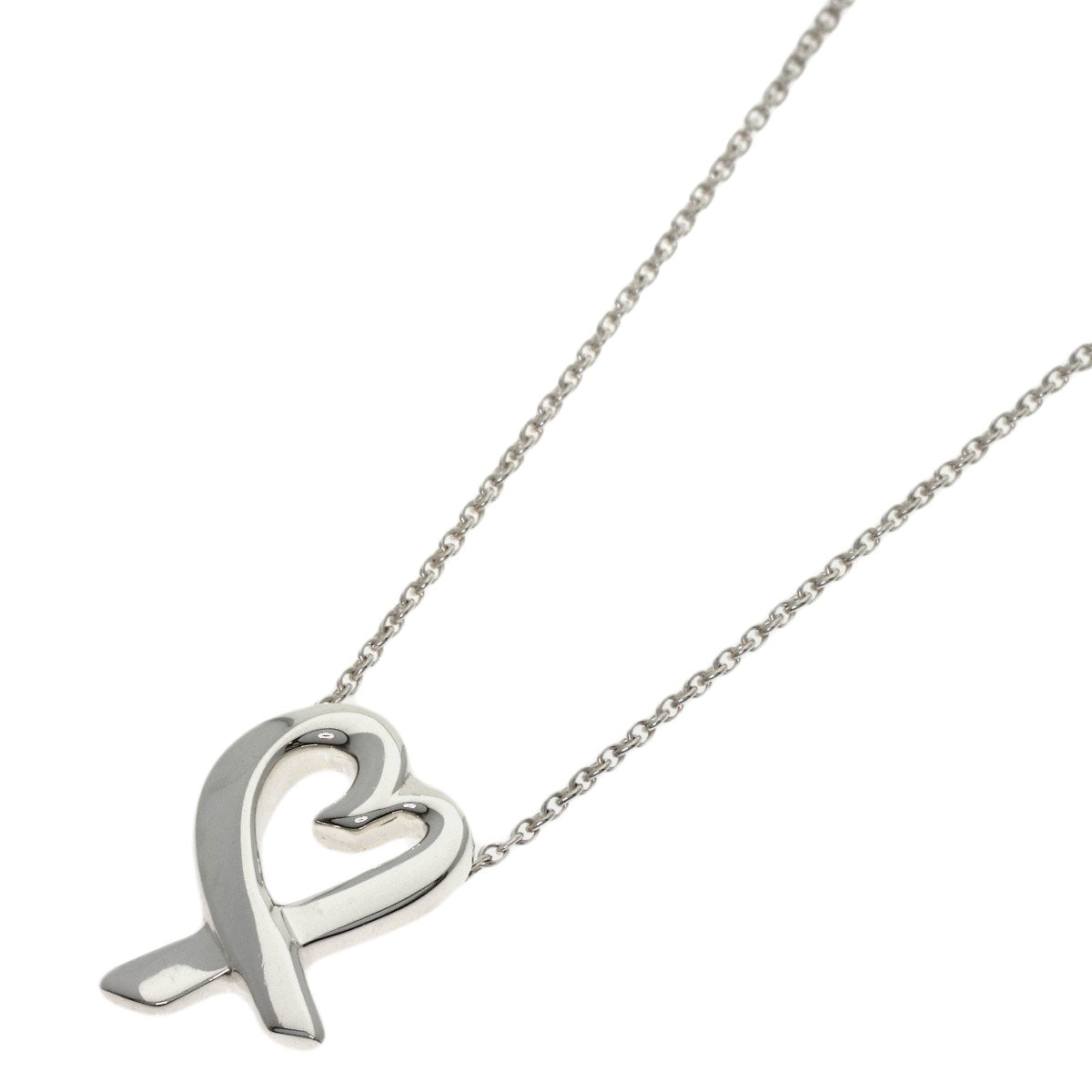 TIFFANY&Co. Loving heart Necklace Silver Ladies [Used]