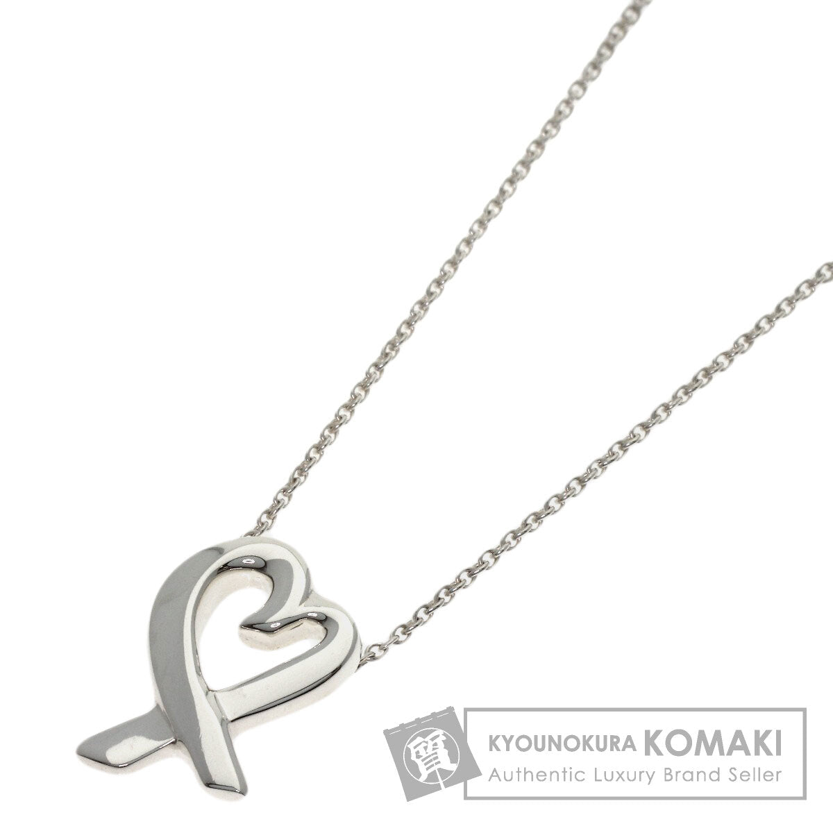 TIFFANY&Co. Loving heart Necklace Silver Ladies [Used]