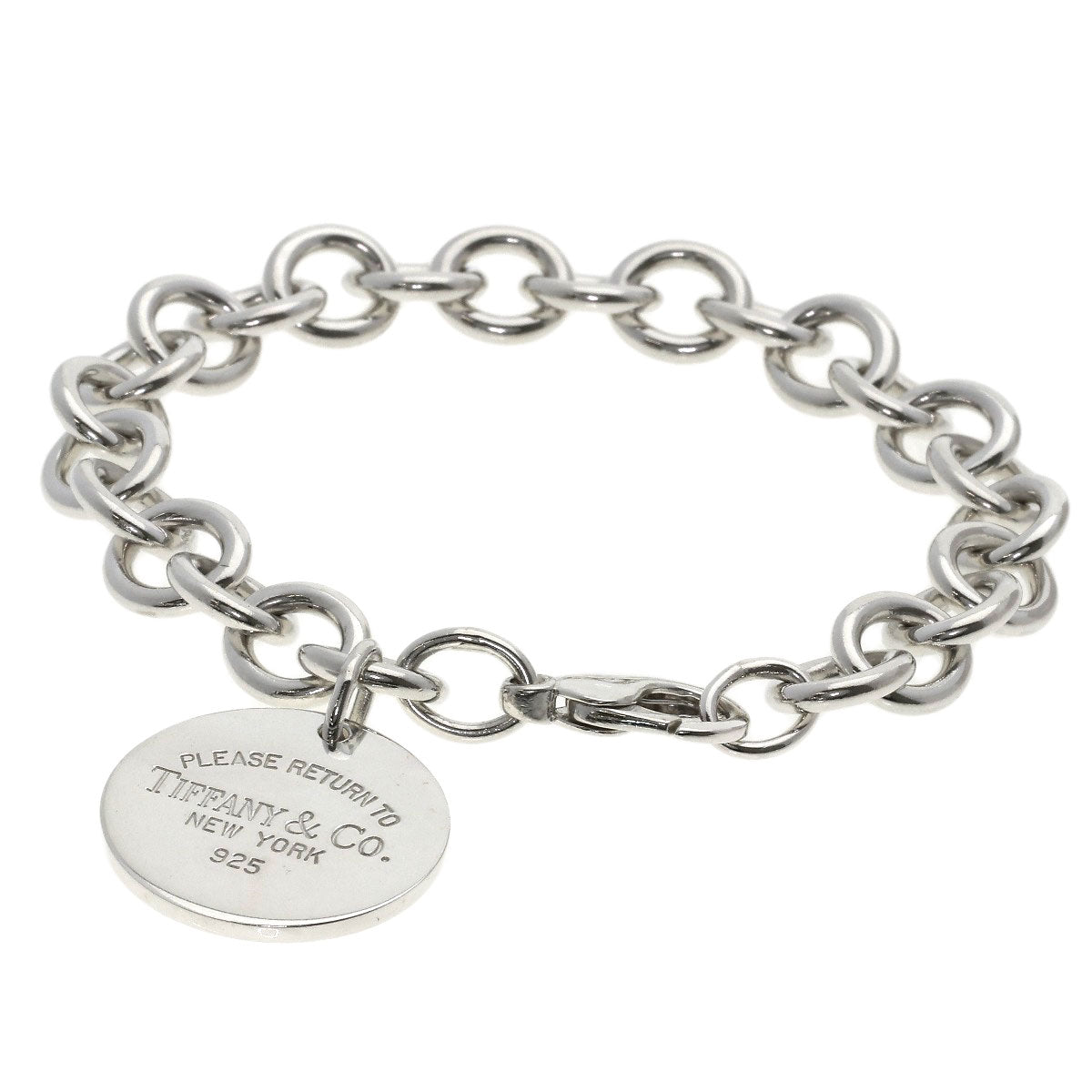 TIFFANY&Co. Round tags Bracelet Silver Ladies [Used]