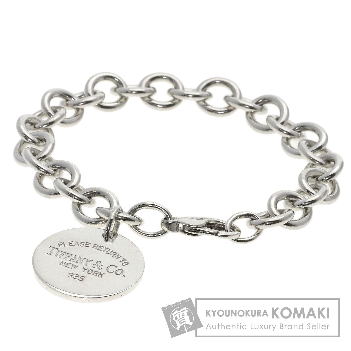 TIFFANY&Co. Round tags Bracelet Silver Ladies [Used]