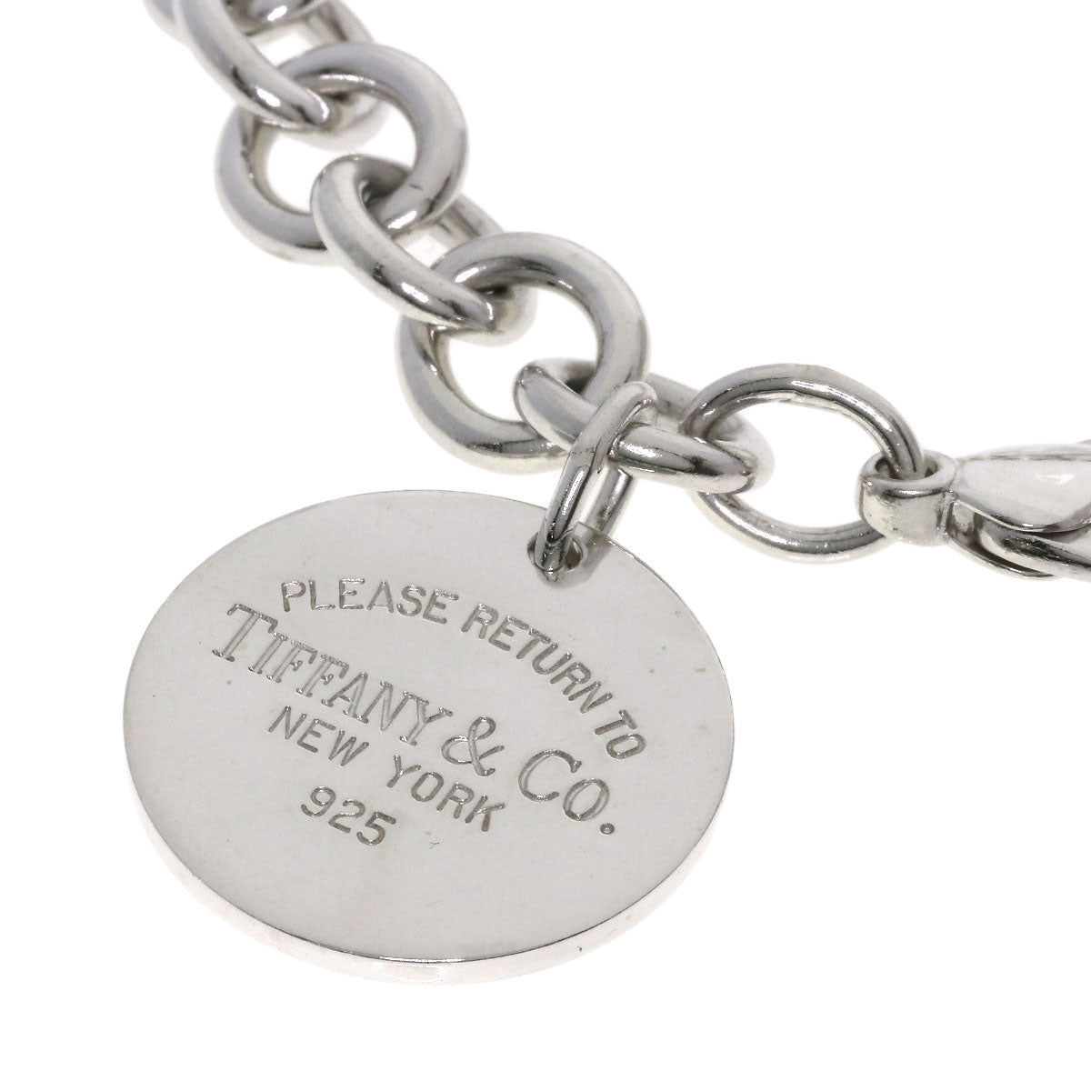 TIFFANY&Co. Round tags Bracelet Silver Ladies [Used]