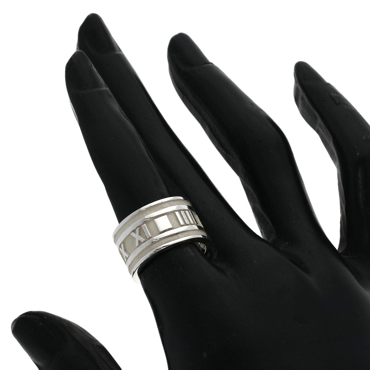 TIFFANY&Co. Atlas wide Ring Silver Ladies [Used]