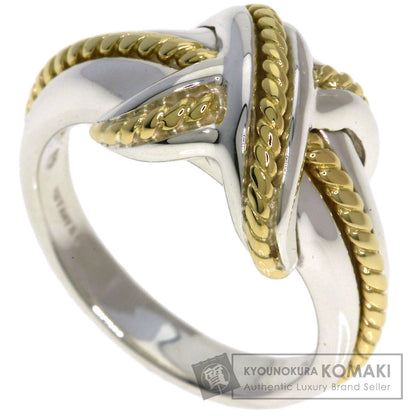 TIFFANY&Co. Signature cross Ring Silver 18K Yellow GoldLadies [Used]