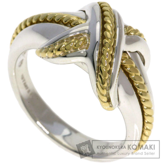 TIFFANY&Co. Signature cross Ring Silver 18K Yellow GoldLadies [Used]