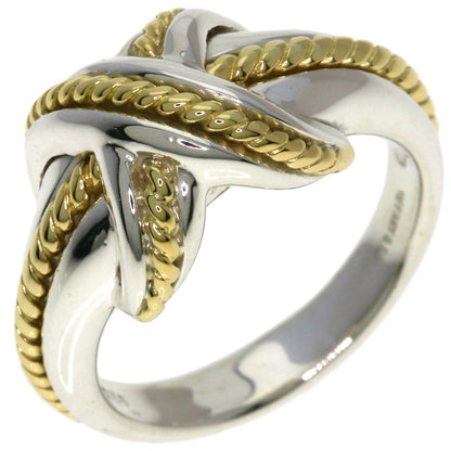 TIFFANY&Co. Signature cross Ring Silver 18K Yellow GoldLadies [Used]