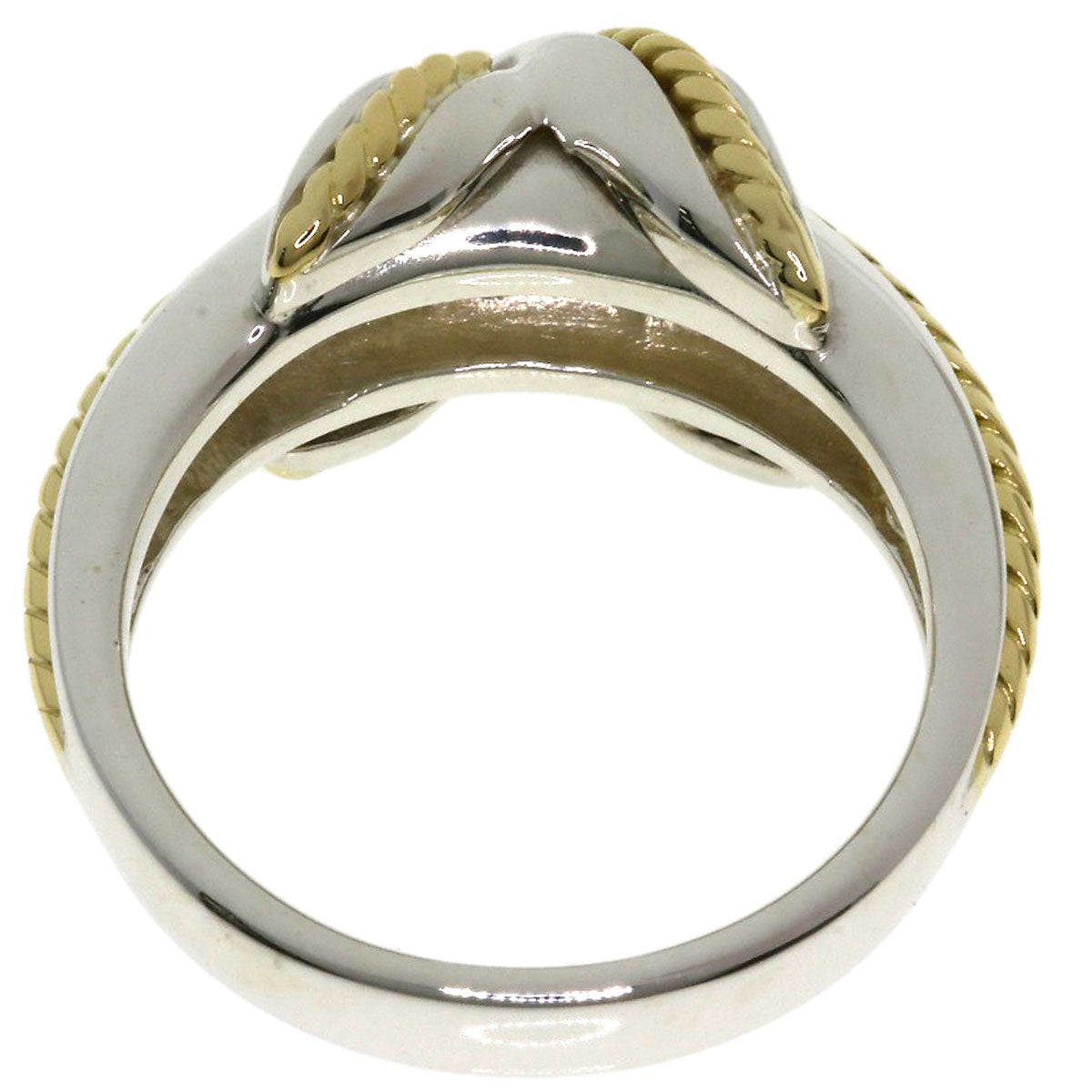 TIFFANY&Co. Signature cross Ring Silver 18K Yellow GoldLadies [Used]