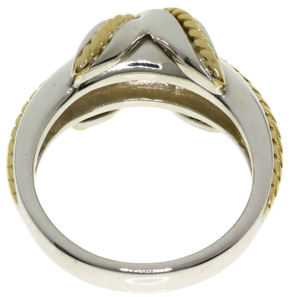 TIFFANY&Co. Signature cross Ring Silver 18K Yellow GoldLadies [Used]