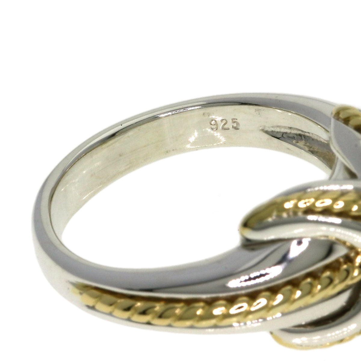 TIFFANY&Co. Signature cross Ring Silver 18K Yellow GoldLadies [Used]
