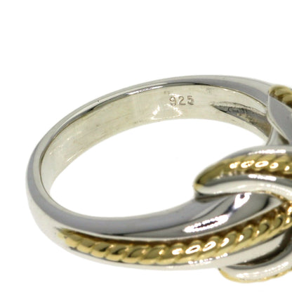TIFFANY&Co. Signature cross Ring Silver 18K Yellow GoldLadies [Used]