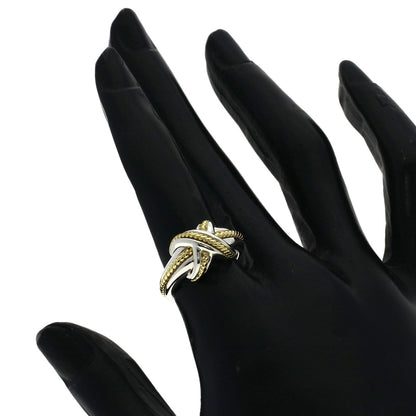 TIFFANY&Co. Signature cross Ring Silver 18K Yellow GoldLadies [Used]