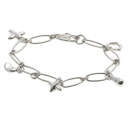 TIFFANY&Co. Elsa Peretti 5 Charm Bracelet Silver Ladies [Used]