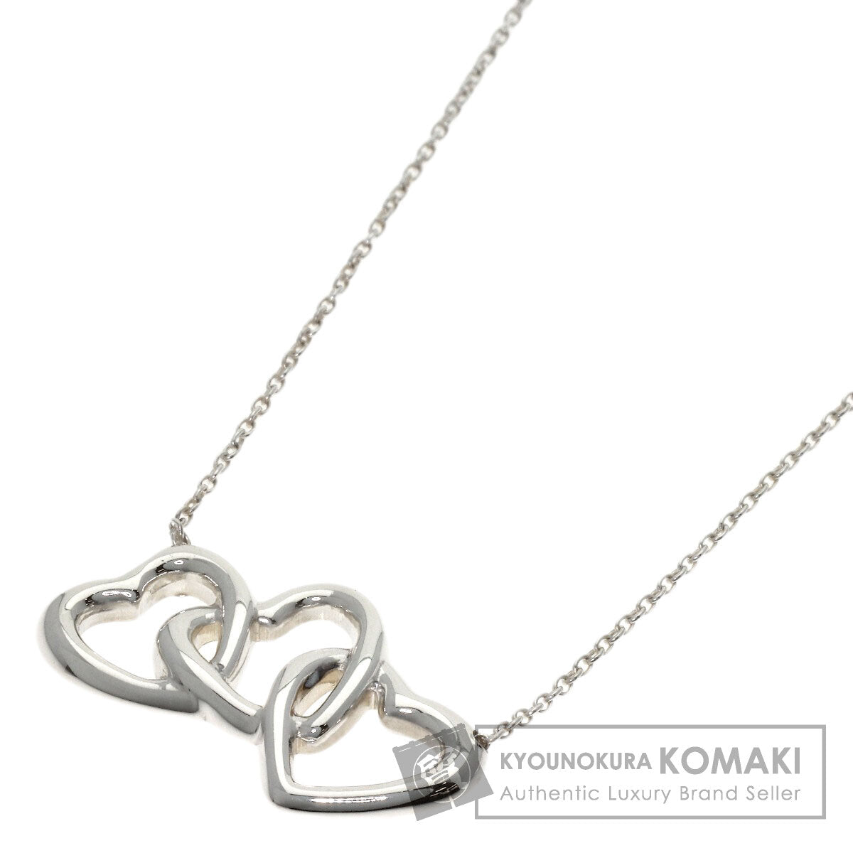 TIFFANY&Co. Triple heart Necklace Silver Ladies [Used]