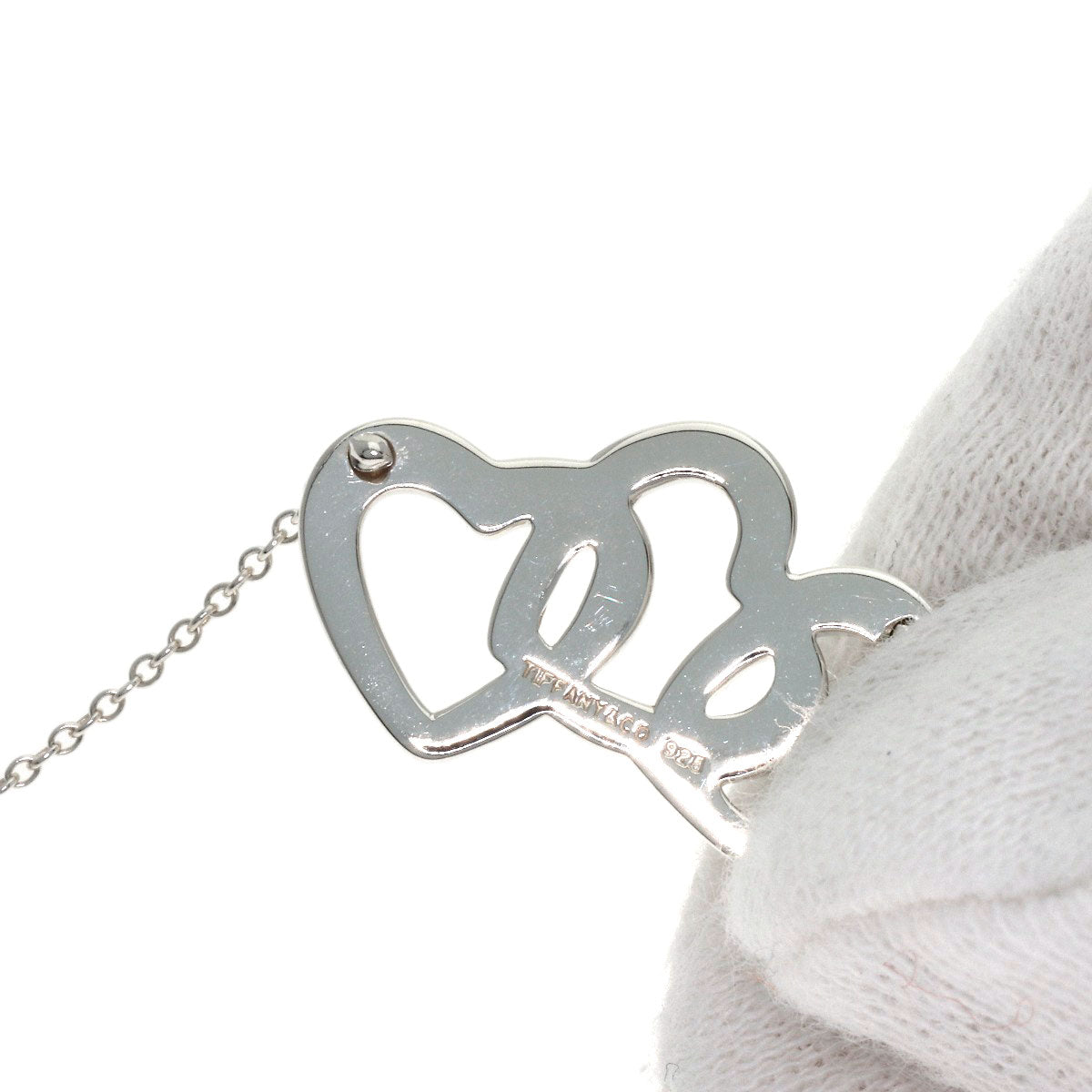 TIFFANY&Co. Triple heart Necklace Silver Ladies [Used]