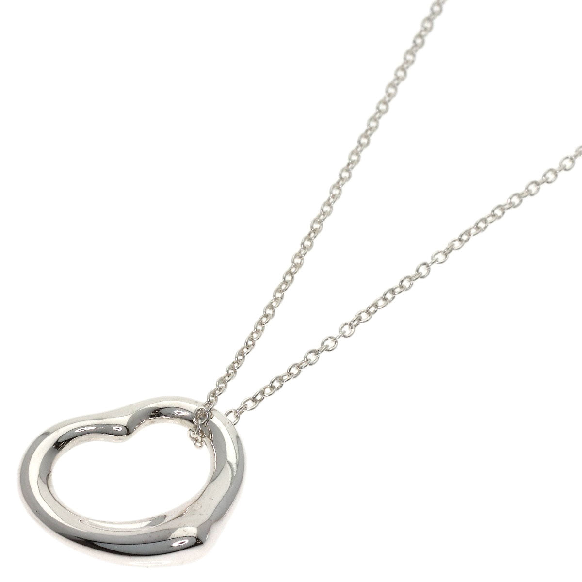 TIFFANY&Co. Open heart Necklace Silver Ladies [Used]