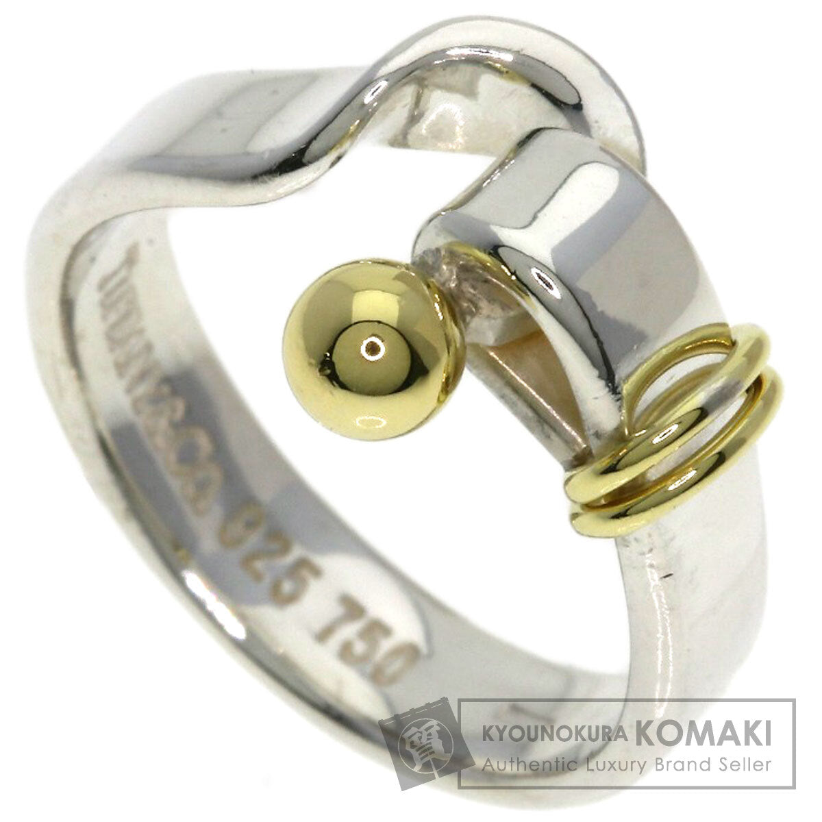 TIFFANY&Co. Hook & Eye Ring Silver 18K Yellow GoldLadies [Used]