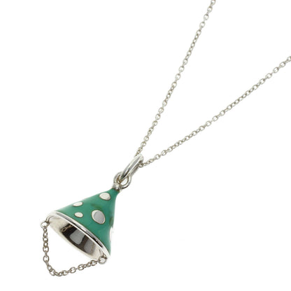TIFFANY&Co. Party Hat Enamel Necklace Silver Ladies [Used]