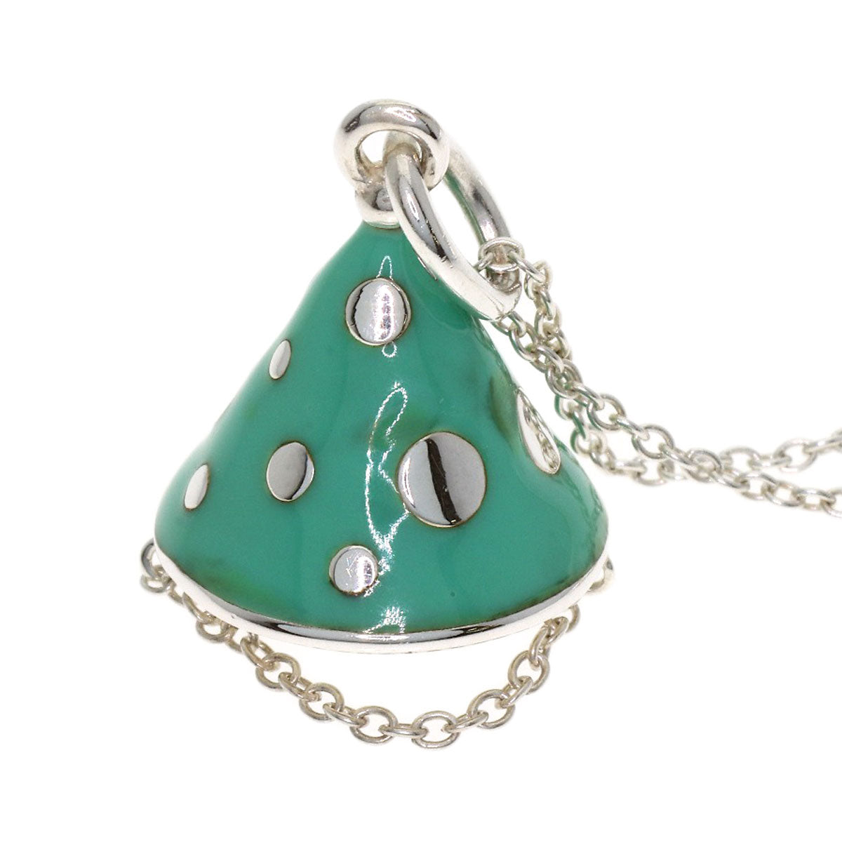TIFFANY&Co. Party Hat Enamel Necklace Silver Ladies [Used]