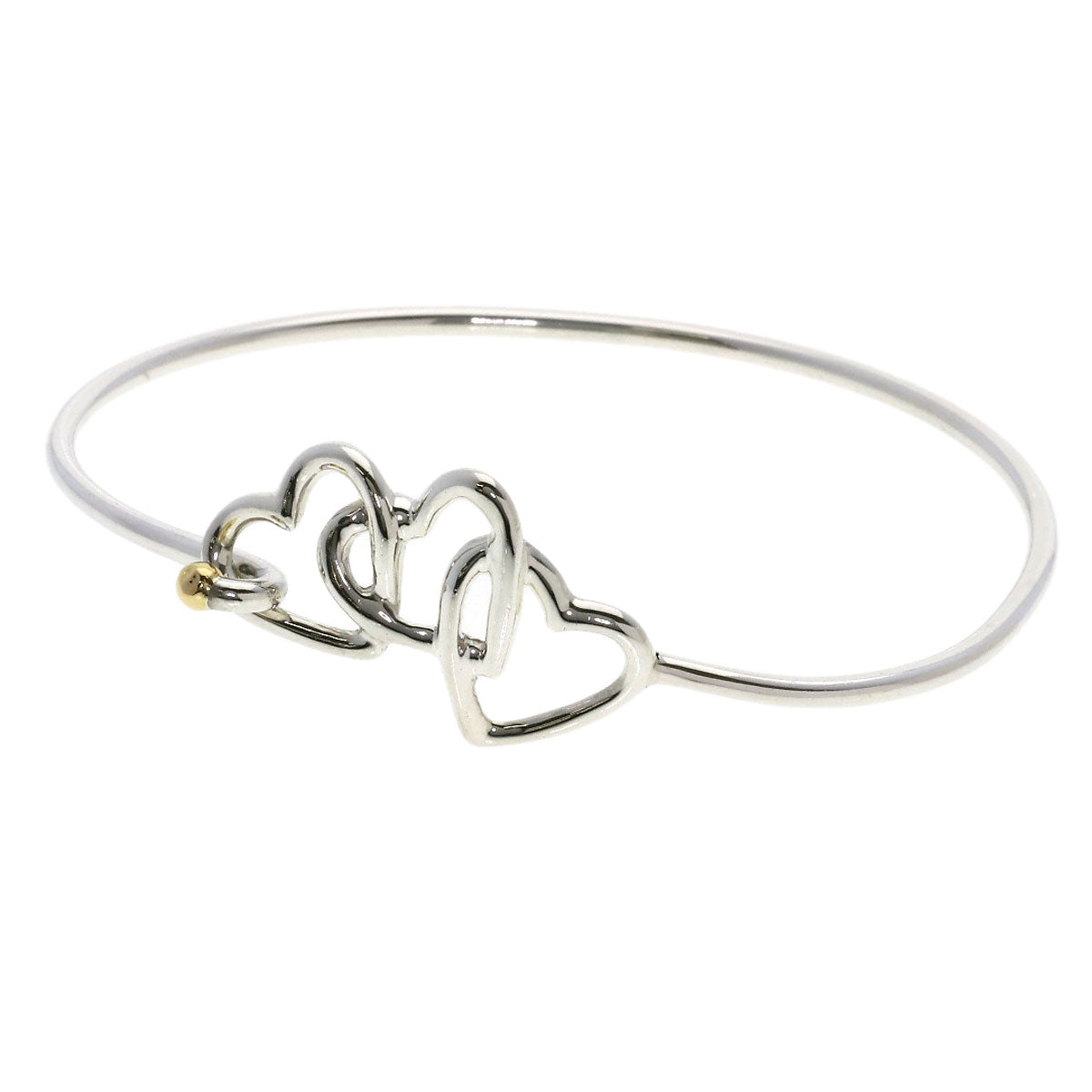 TIFFANY&Co. Triple heart Bracelet Silver 18K Yellow GoldLadies [Used]
