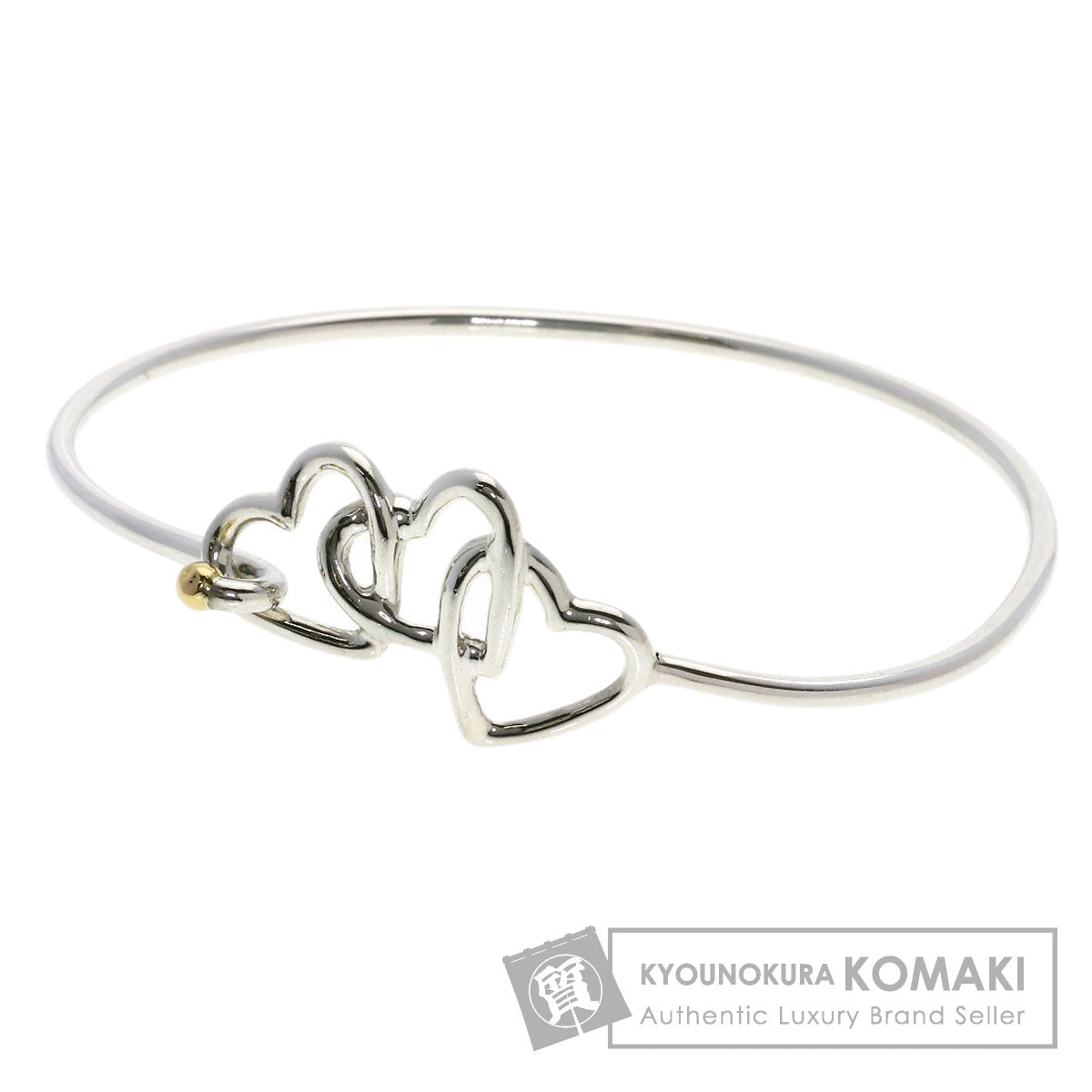 TIFFANY&Co. Triple heart Bracelet Silver 18K Yellow GoldLadies [Used]