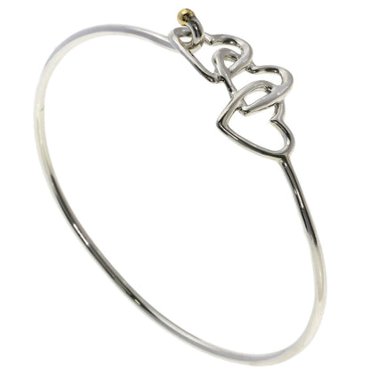 TIFFANY&Co. Triple heart Bracelet Silver 18K Yellow GoldLadies [Used]