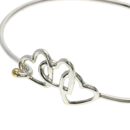 TIFFANY&Co. Triple heart Bracelet Silver 18K Yellow GoldLadies [Used]