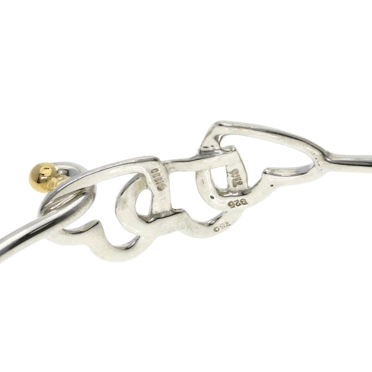 TIFFANY&Co. Triple heart Bracelet Silver 18K Yellow GoldLadies [Used]