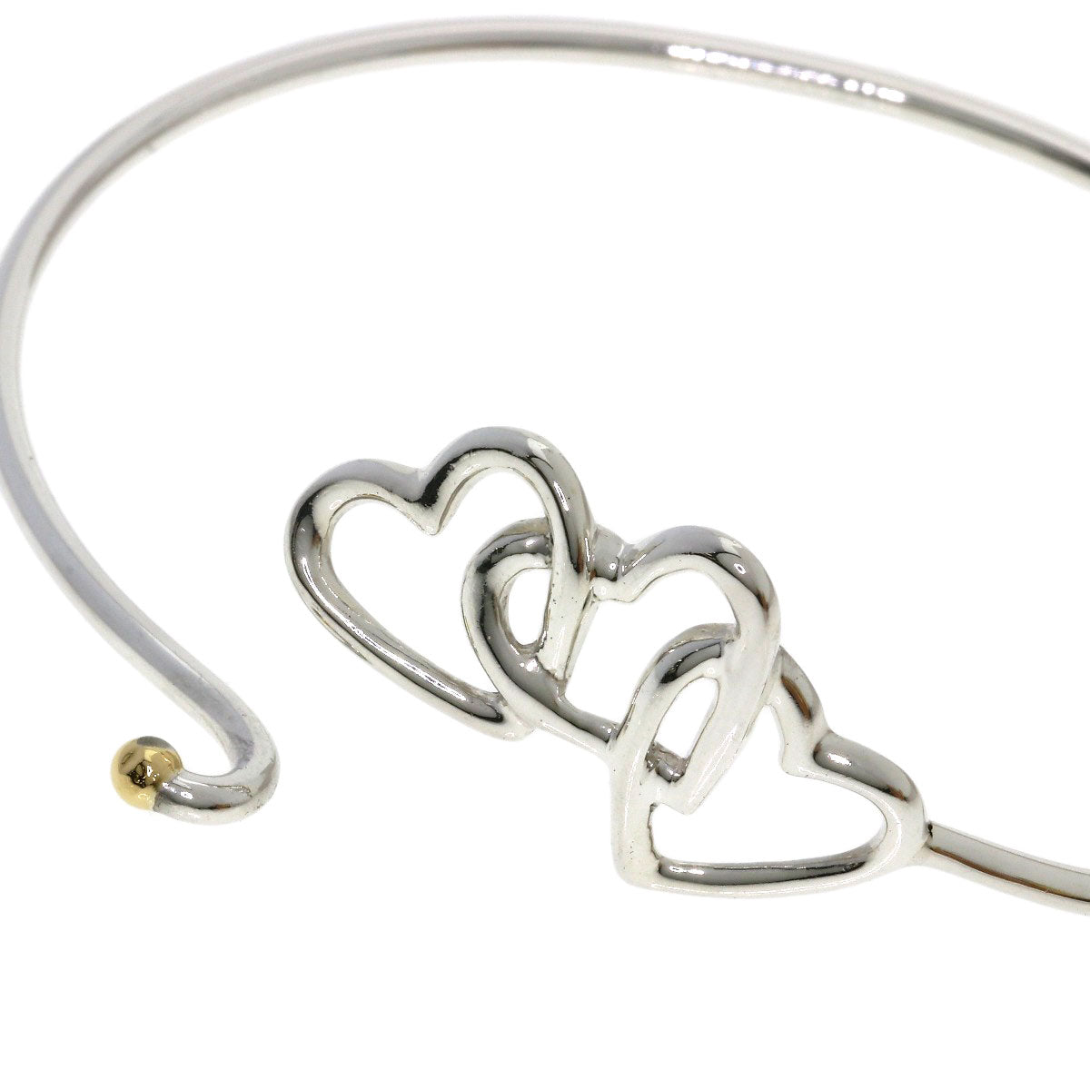 TIFFANY&Co. Triple heart Bracelet Silver 18K Yellow GoldLadies [Used]