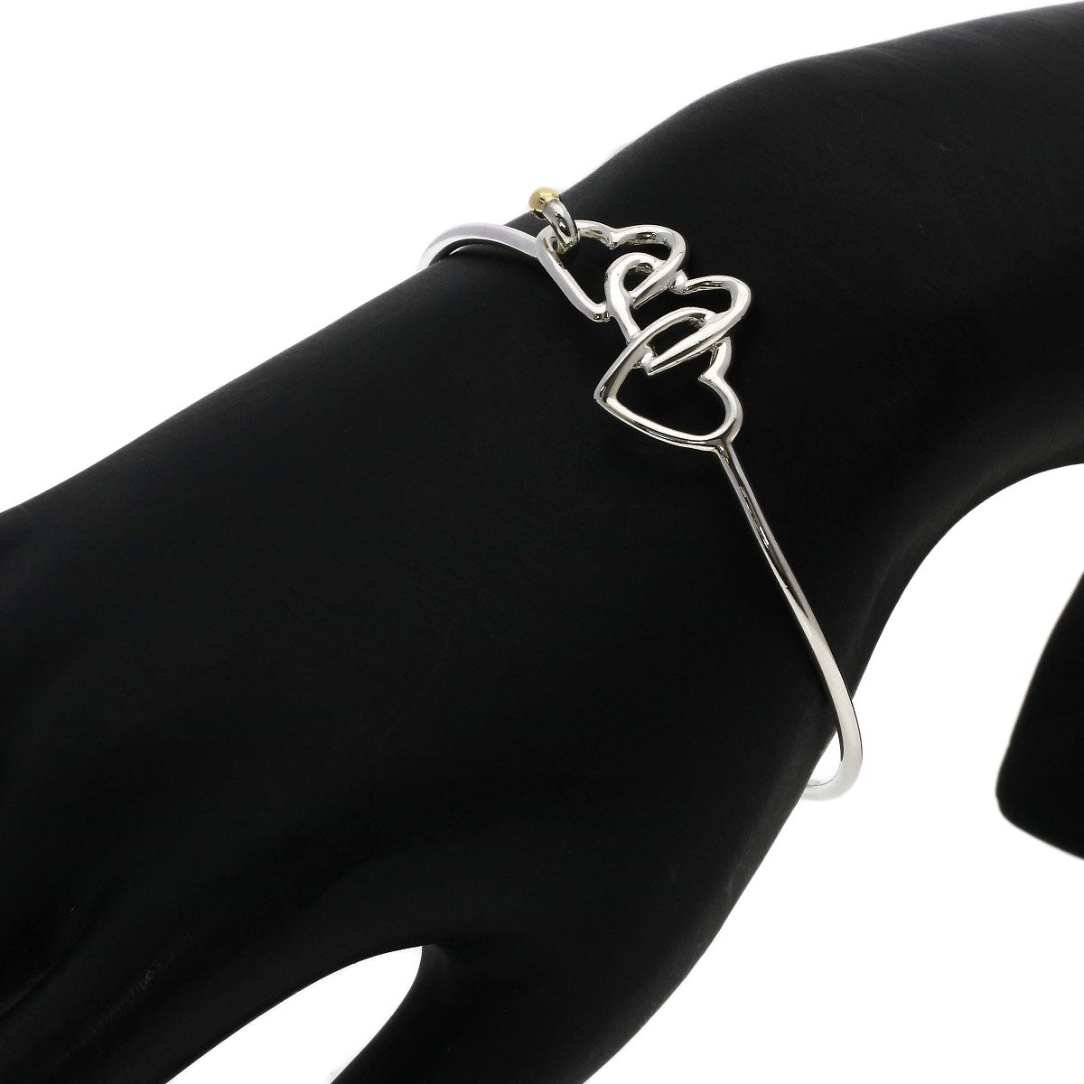 TIFFANY&Co. Triple heart Bracelet Silver 18K Yellow GoldLadies [Used]