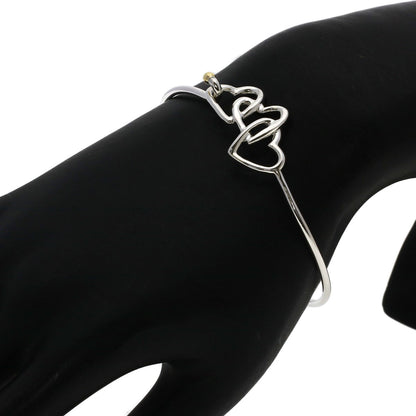 TIFFANY&Co. Triple heart Bracelet Silver 18K Yellow GoldLadies [Used]