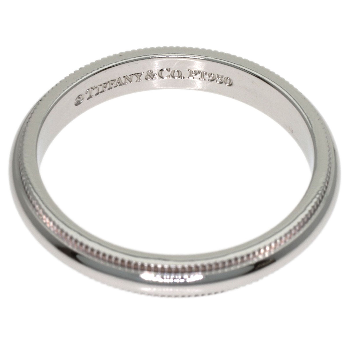 TIFFANY&Co. Milgrain Ring Platinum PT950 Ladies [Used]