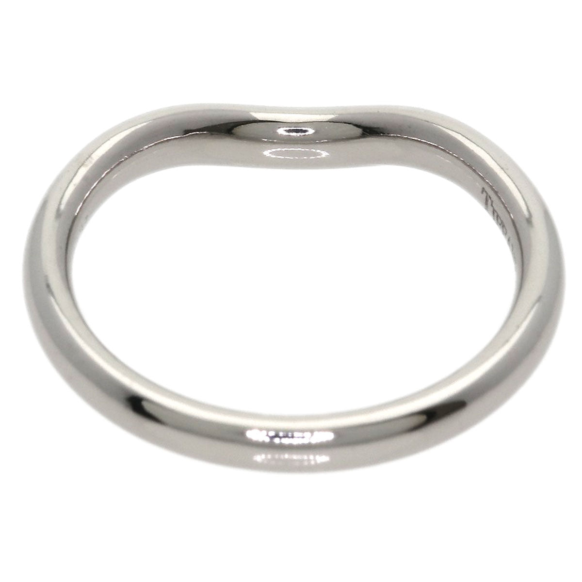 TIFFANY&Co. Curved band 3P Diamond Ring K18 White Gold Ladies [Used]