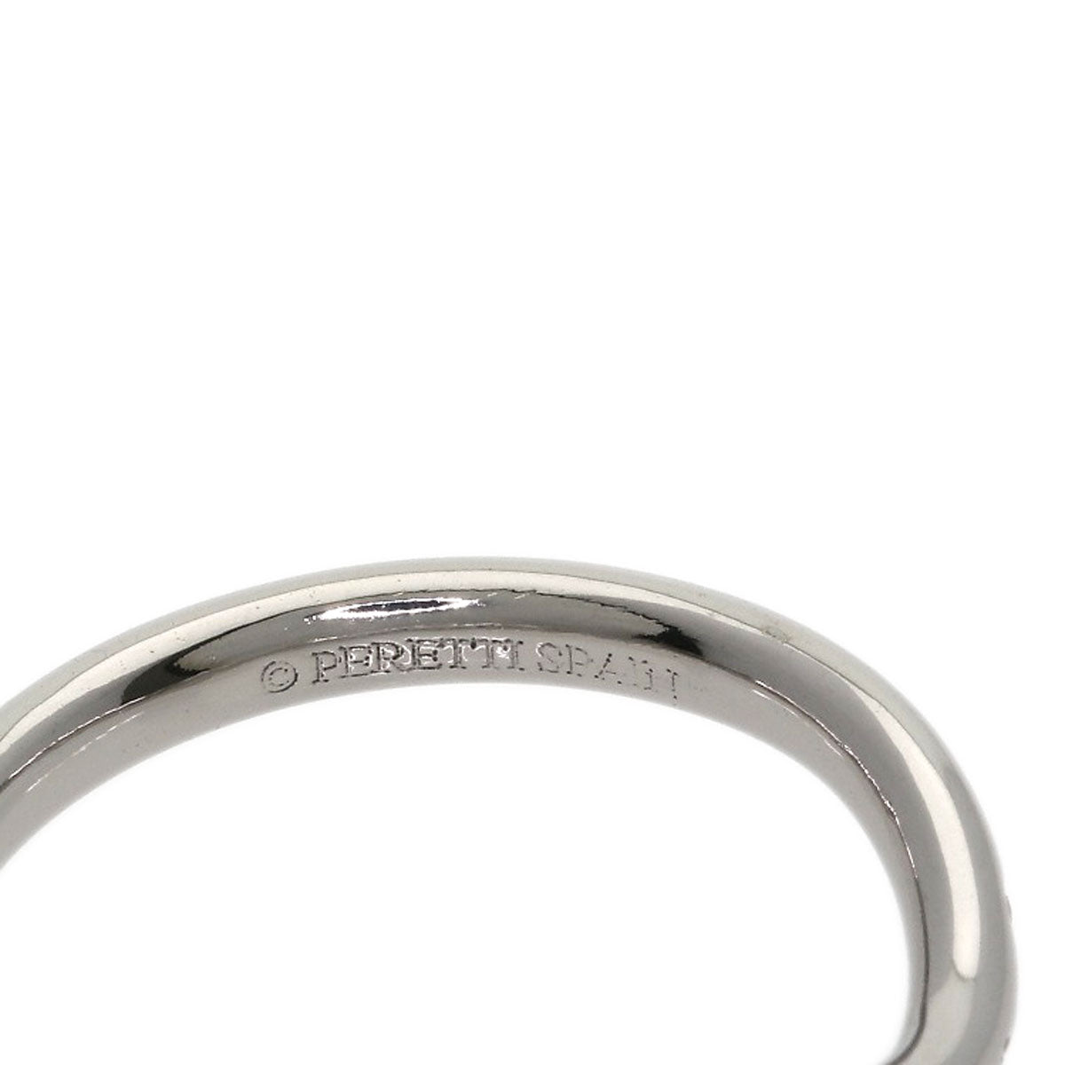 TIFFANY&Co. Curved band 3P Diamond Ring K18 White Gold Ladies [Used]